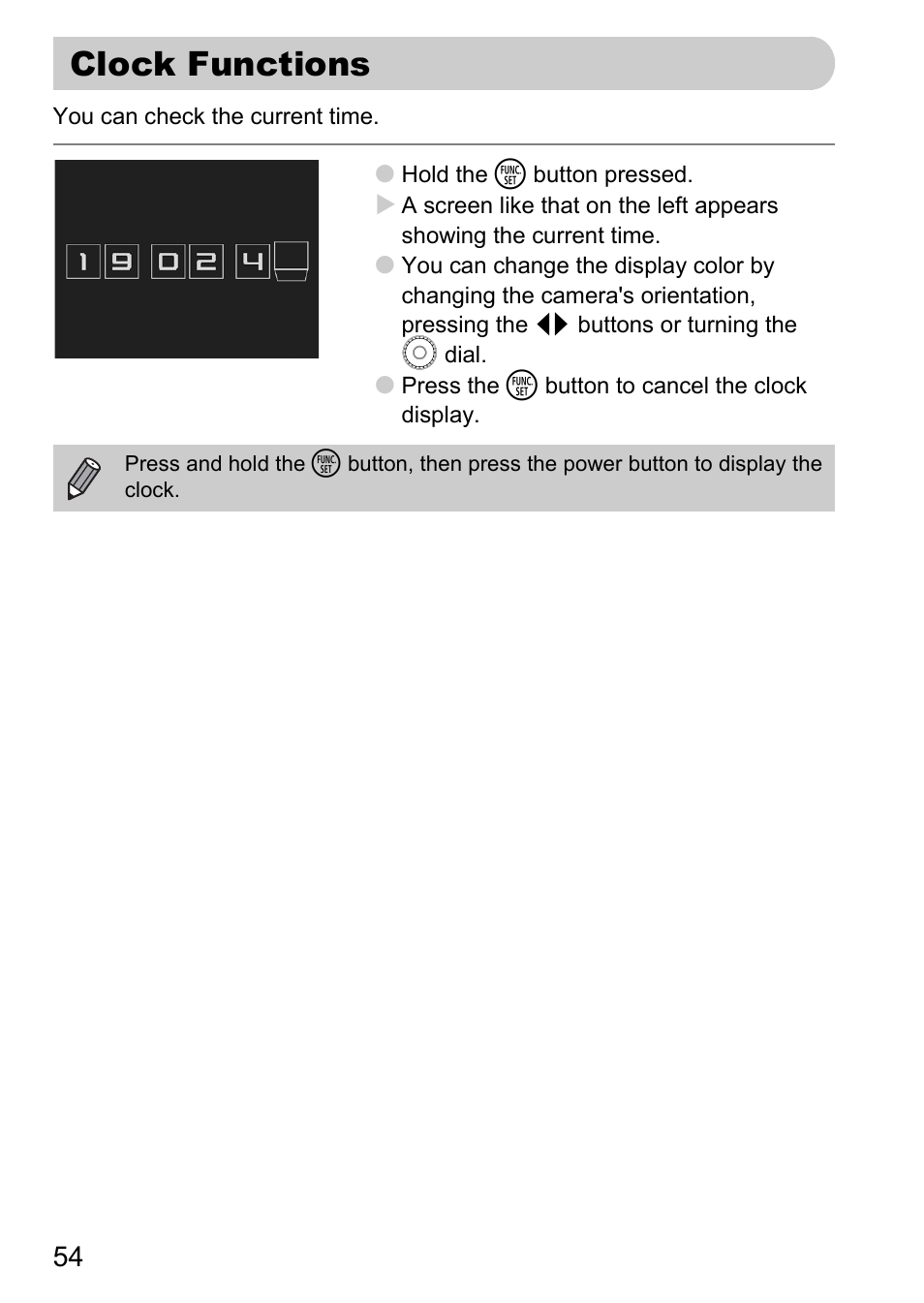 Clock functions | Canon SX200 LS User Manual | Page 54 / 168