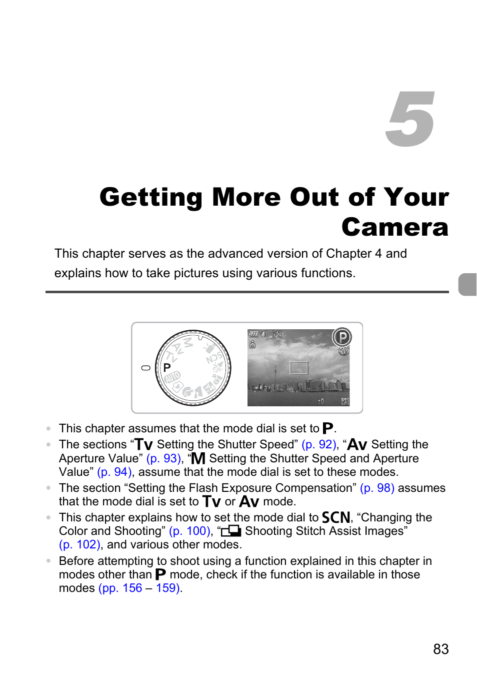 5 getting more out of your camera, 5 getting more out of your, Camera | Getting more out of your camera | Canon SX200 LS User Manual | Page 83 / 168