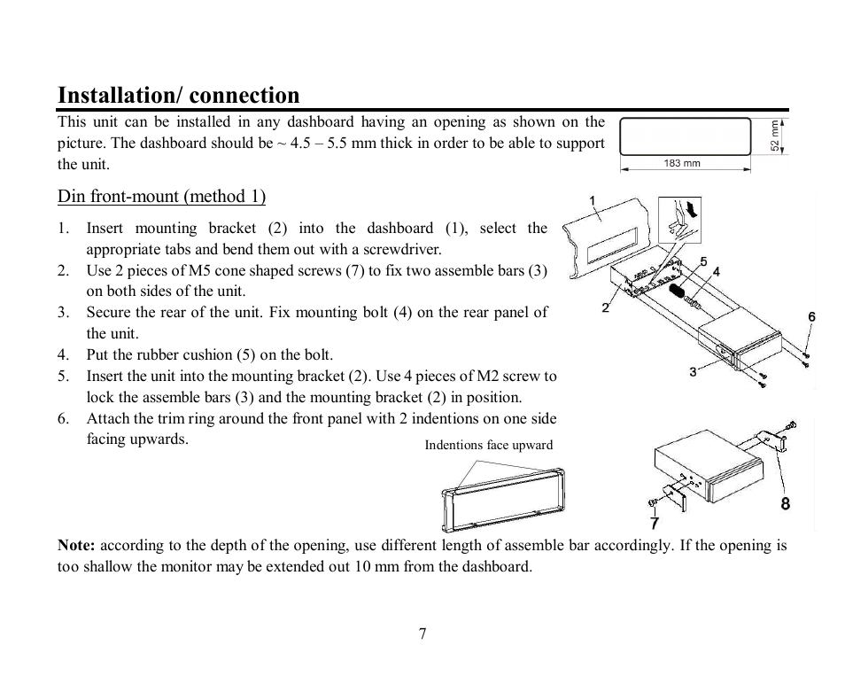 Installation/ connection | Hyundai H-CMMD4043 User Manual | Page 7 / 101