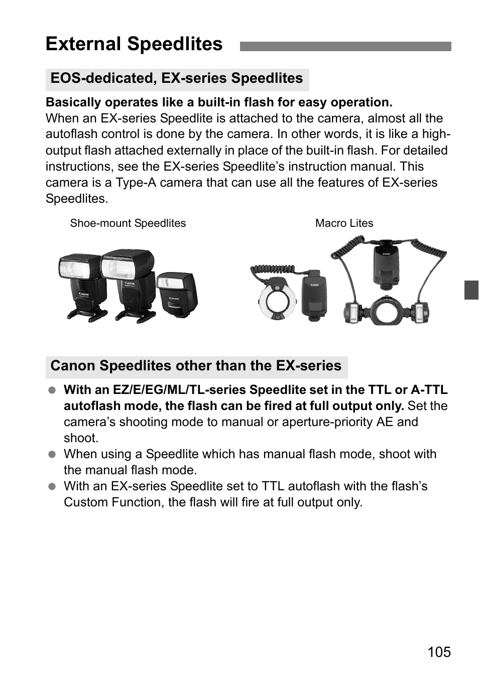 External speedlites | Canon 40D User Manual | Page 105 / 196