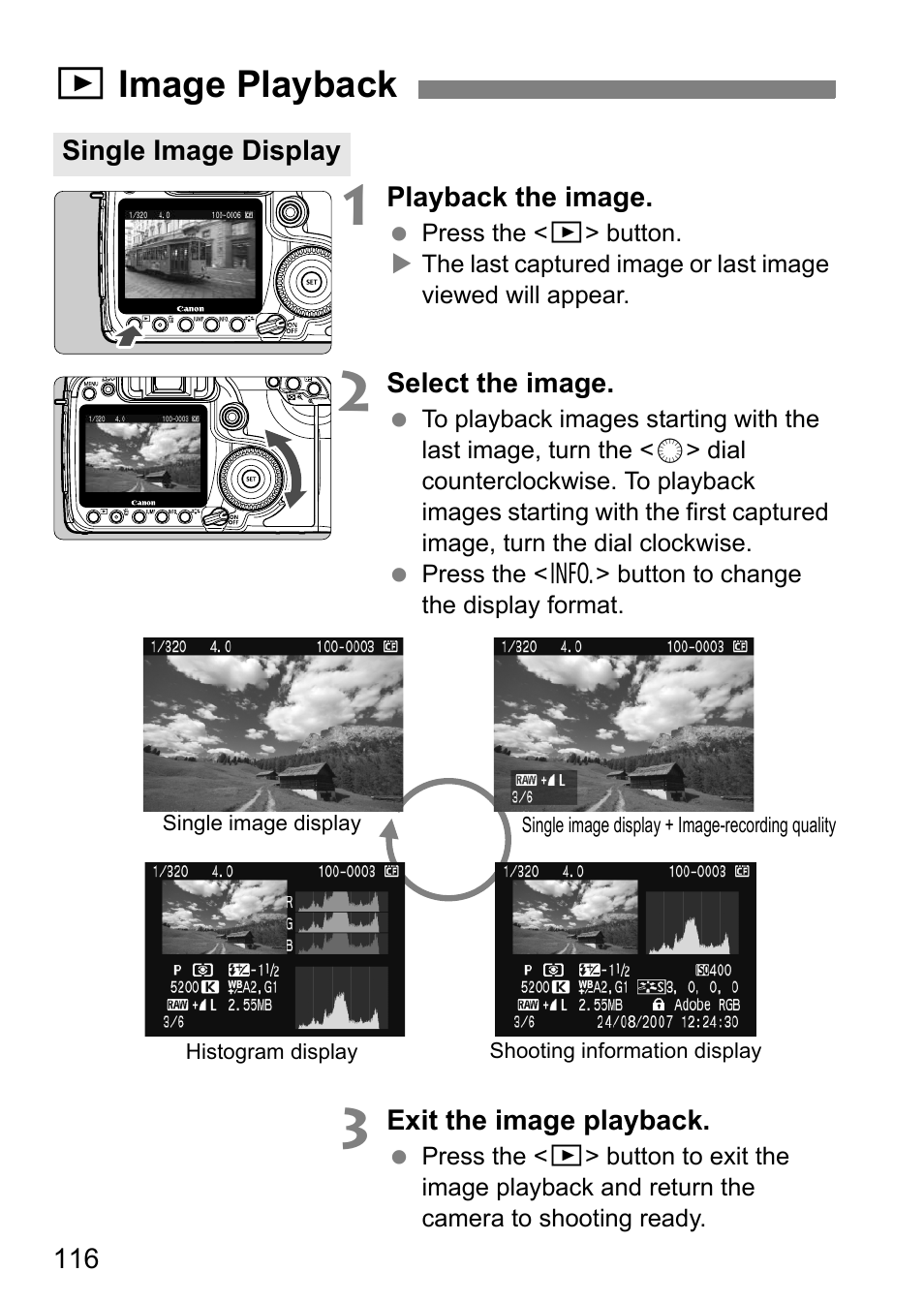 Ximage playback | Canon 40D User Manual | Page 116 / 196