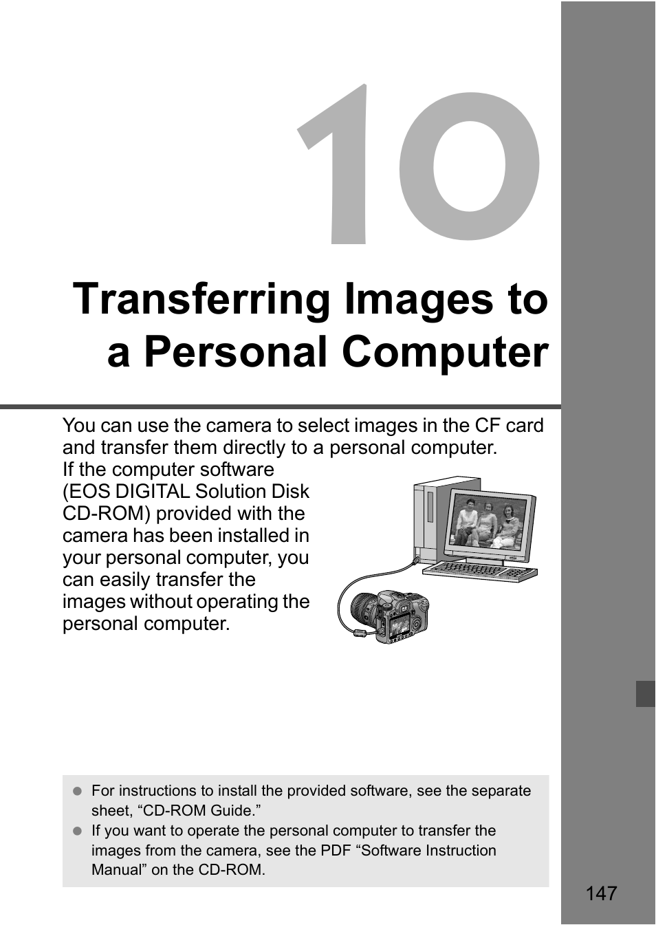 Transferring images to a personal computer | Canon 40D User Manual | Page 147 / 196