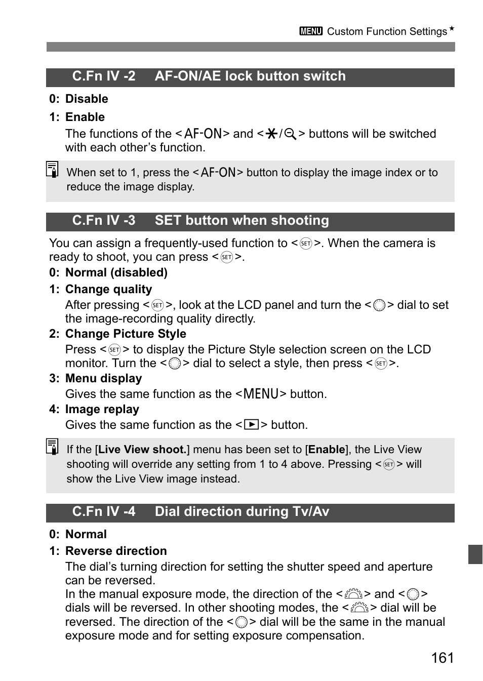 Canon 40D User Manual | Page 161 / 196