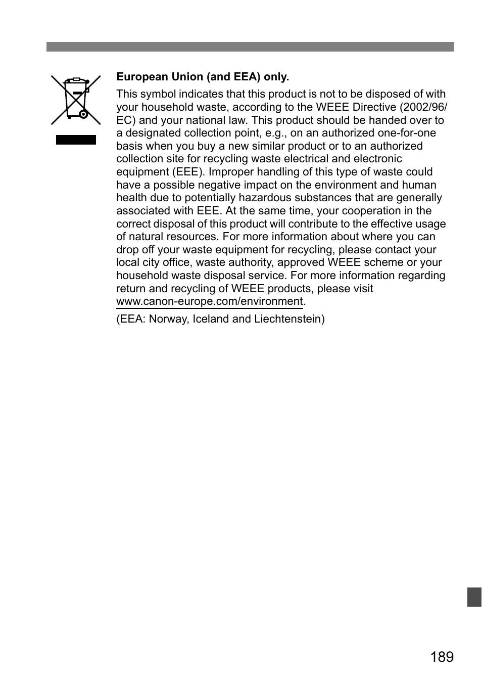 Canon 40D User Manual | Page 189 / 196