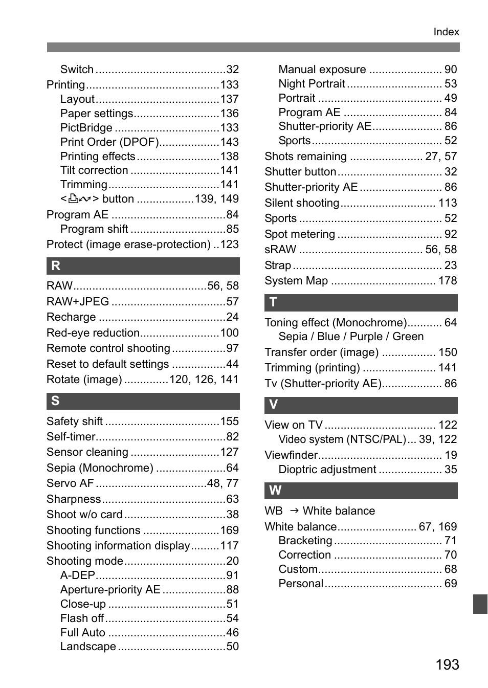Canon 40D User Manual | Page 193 / 196