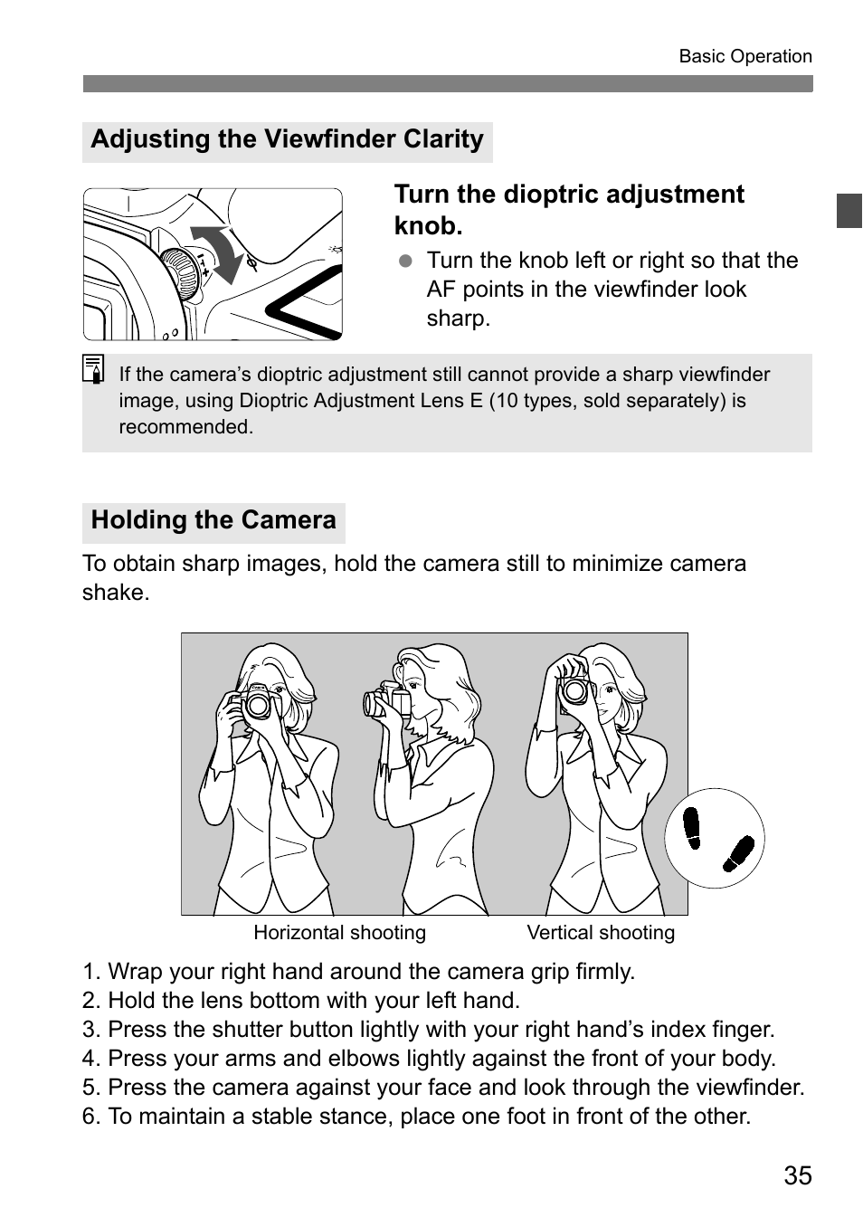 Turn the dioptric adjustment knob | Canon 40D User Manual | Page 35 / 196