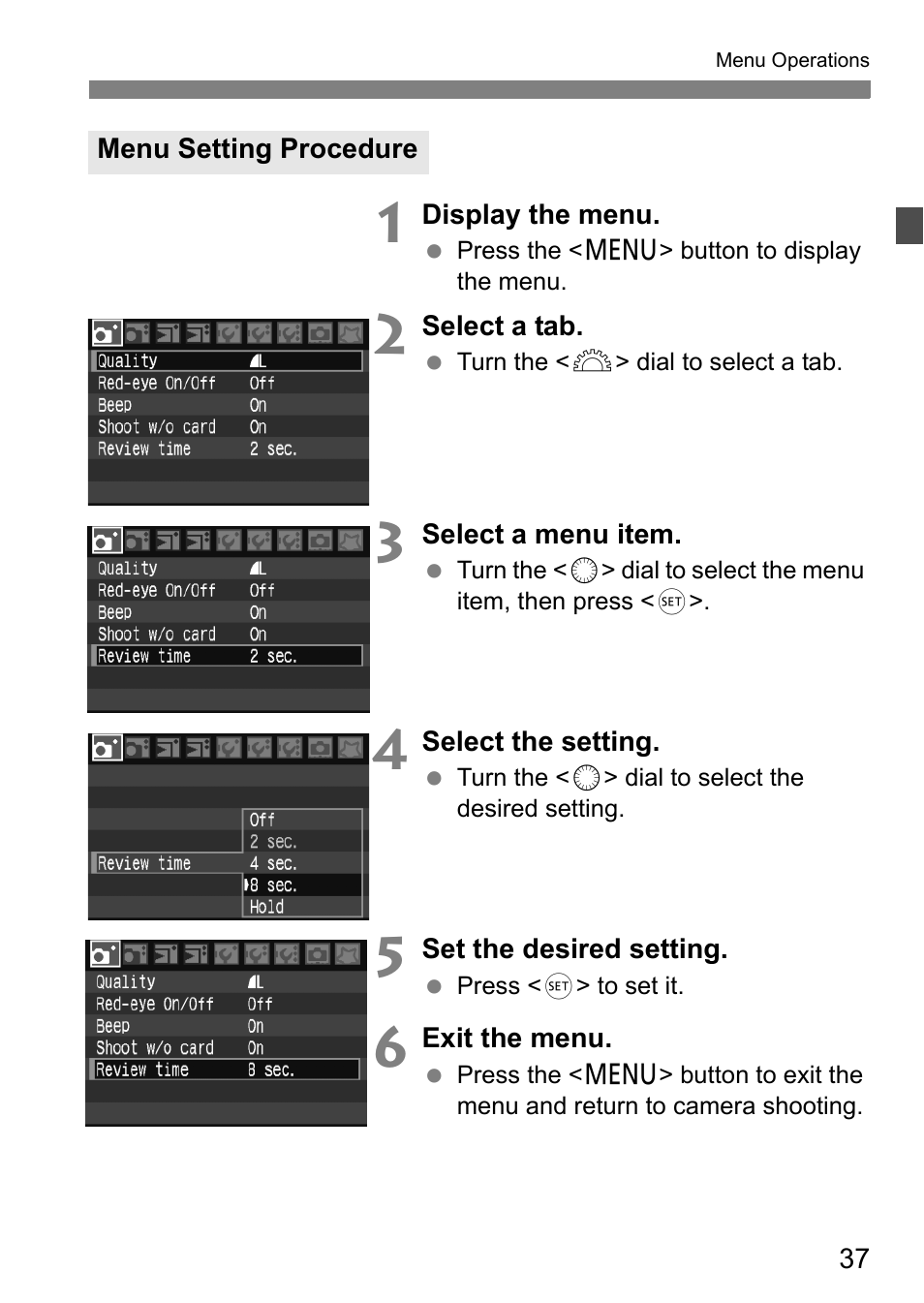 Canon 40D User Manual | Page 37 / 196