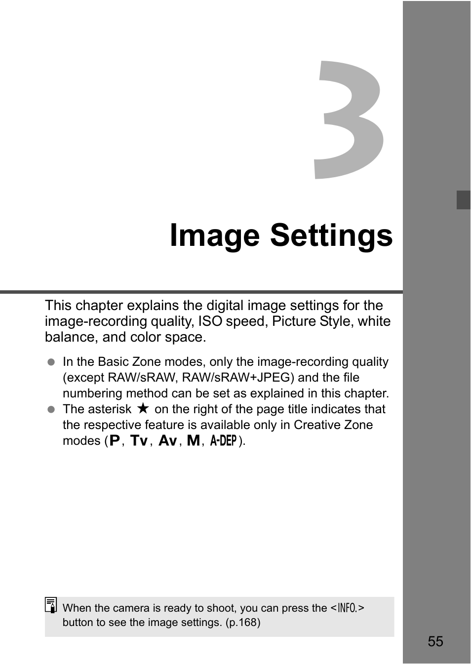 Image settings | Canon 40D User Manual | Page 55 / 196