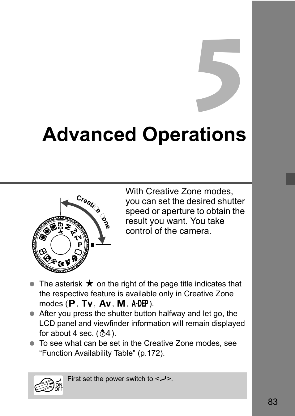 Advanced operations | Canon 40D User Manual | Page 83 / 196