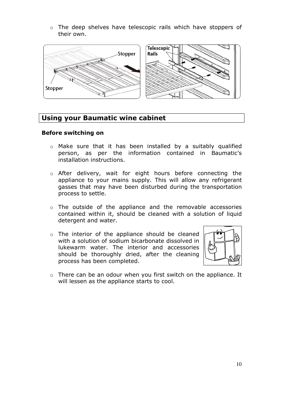 Baumatic BWC455BGL User Manual | Page 10 / 36