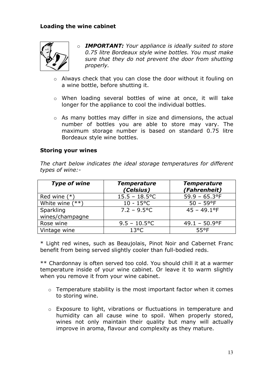 Baumatic BWC455BGL User Manual | Page 13 / 36