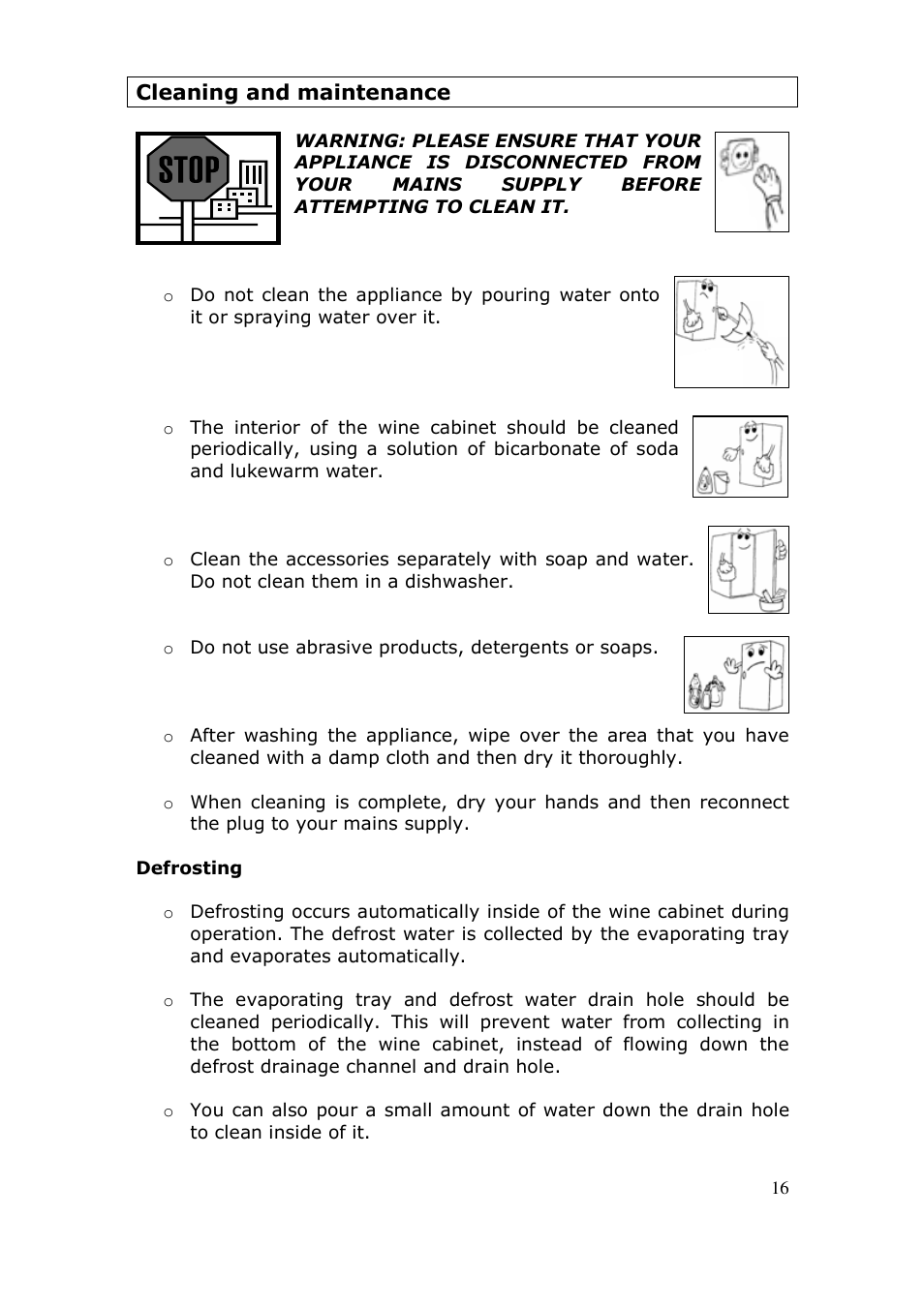 Baumatic BWC455BGL User Manual | Page 16 / 36