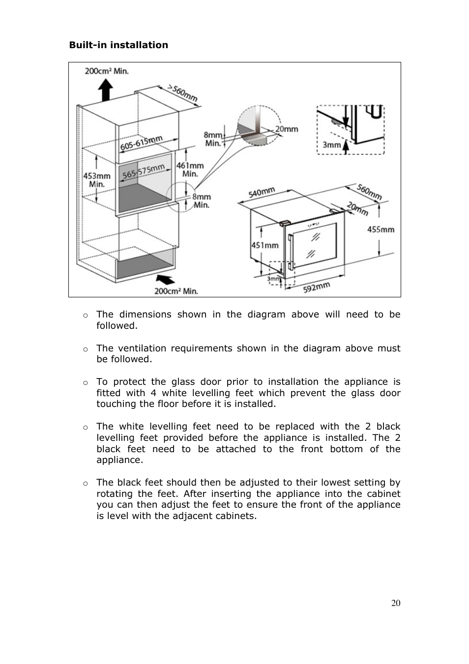 Baumatic BWC455BGL User Manual | Page 20 / 36