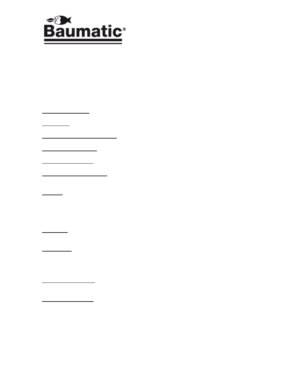 Baumatic BHS600.5SS User Manual | Page 23 / 24