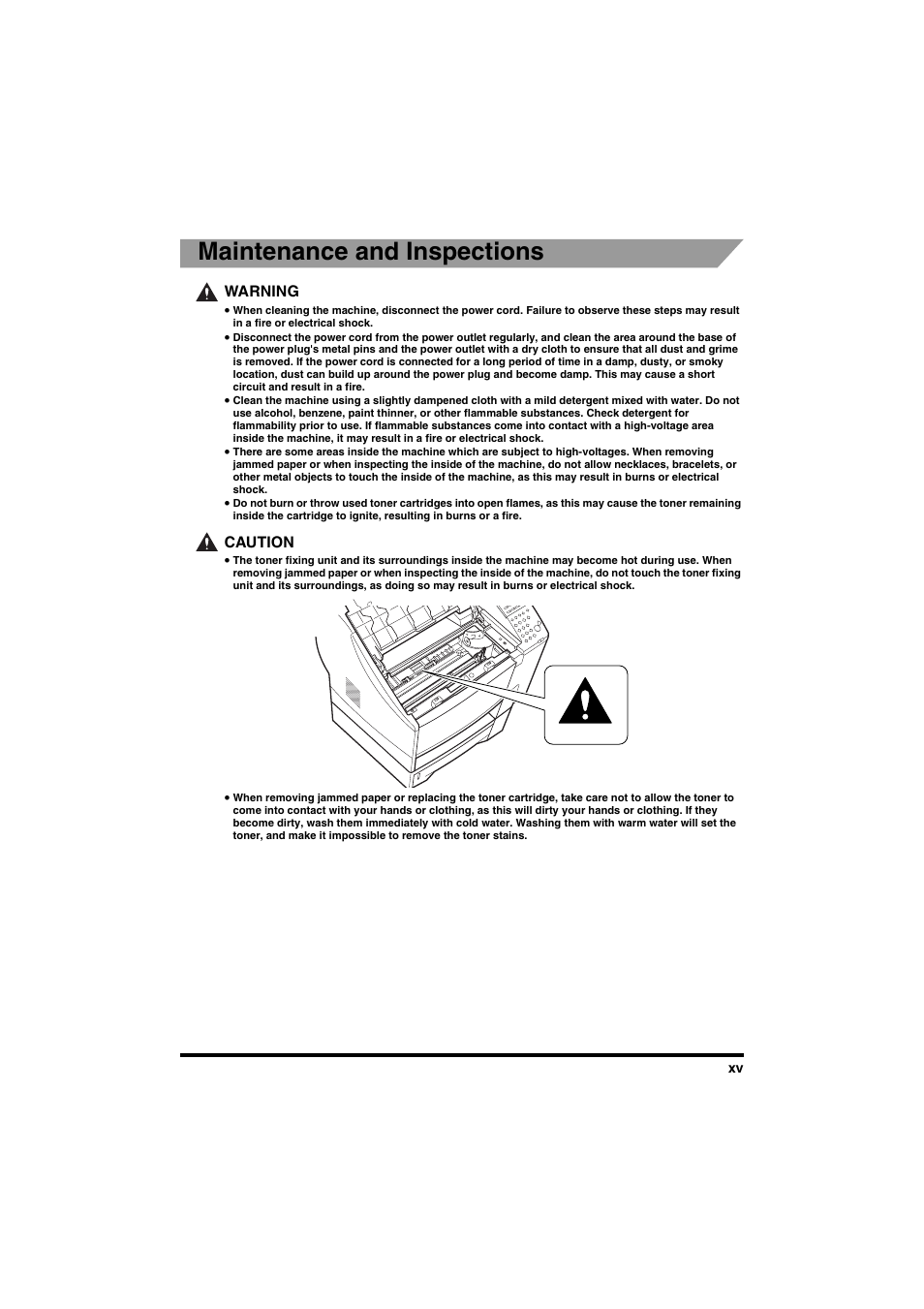 Maintenance and inspections | Canon FAX-L2000IP  EN User Manual | Page 15 / 108