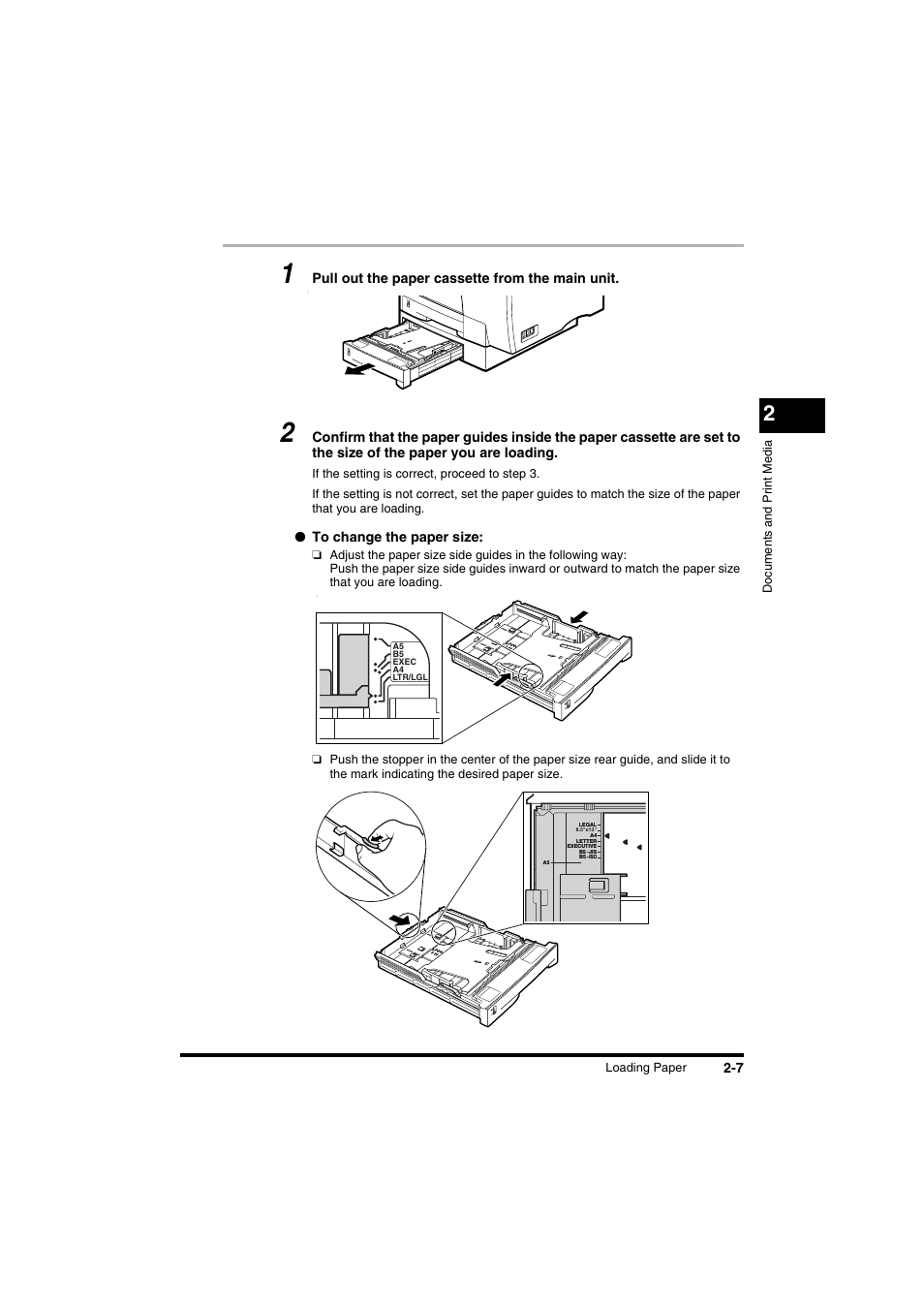Pull out the paper cassette from the main unit | Canon FAX-L2000IP  EN User Manual | Page 53 / 108