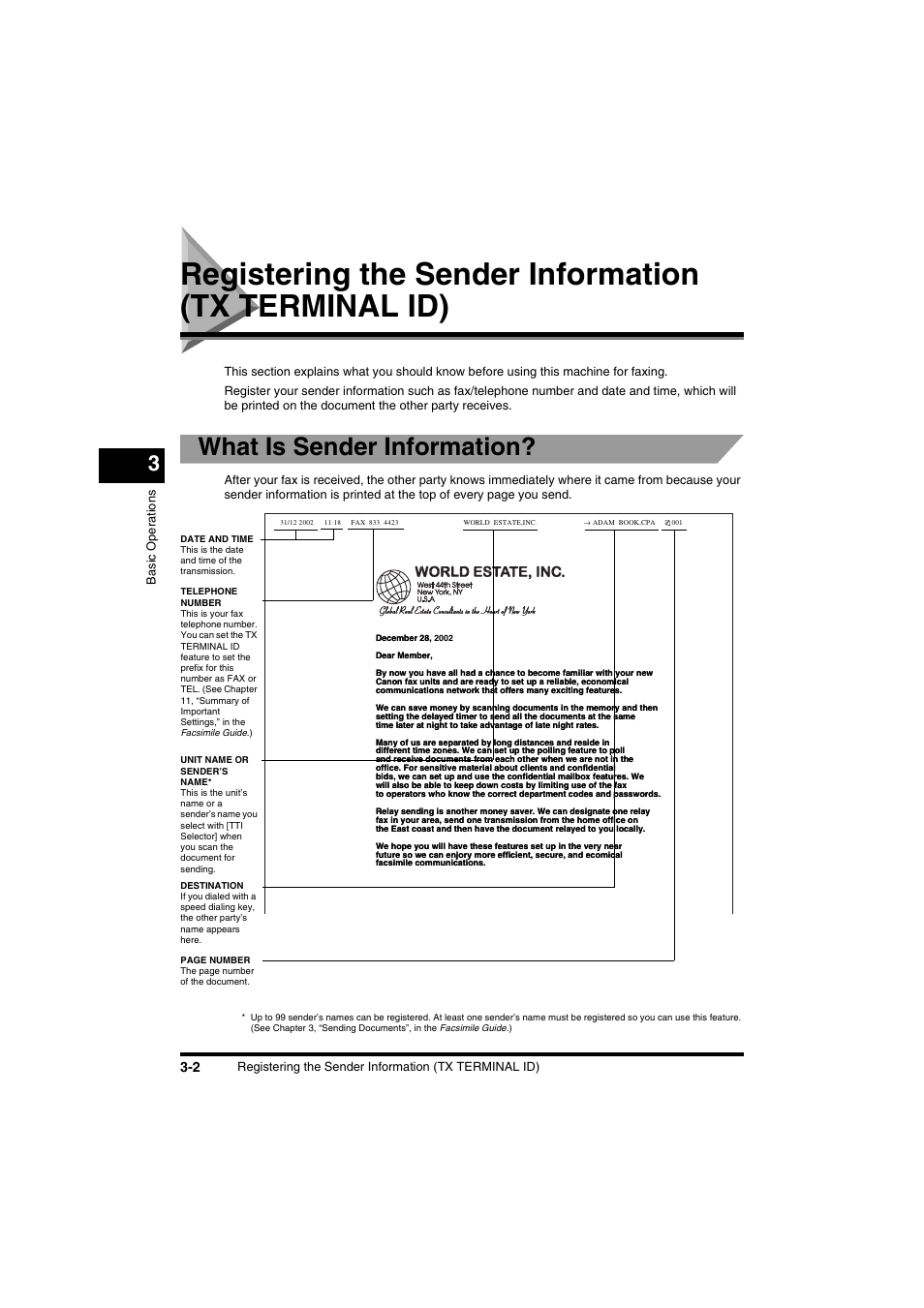 What is sender information | Canon FAX-L2000IP  EN User Manual | Page 58 / 108