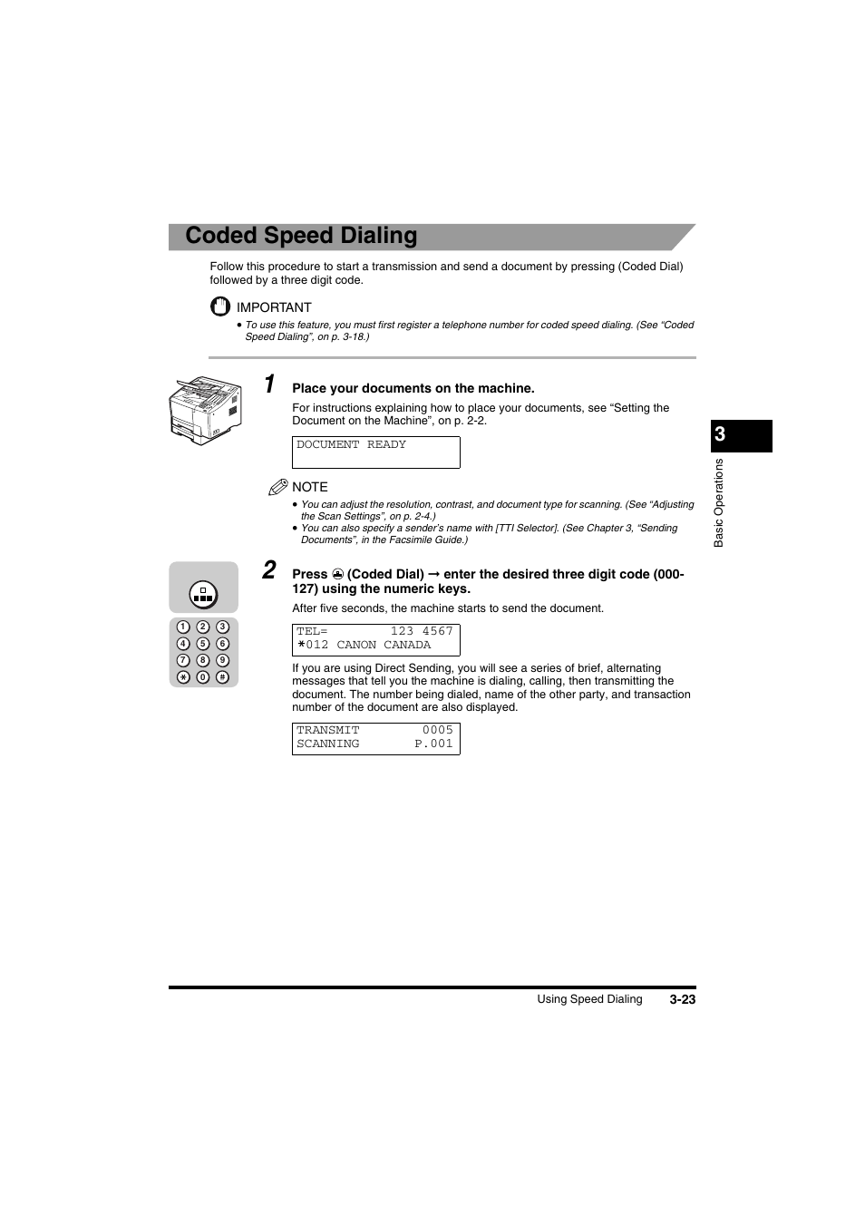 Coded speed dialing | Canon FAX-L2000IP  EN User Manual | Page 79 / 108