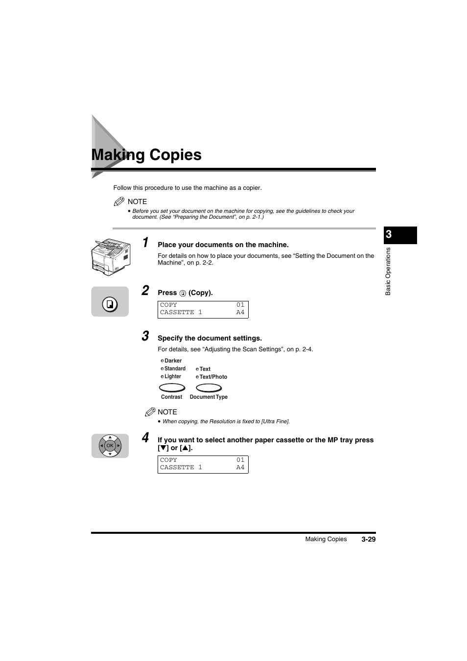 Making copies, Making copies -29 | Canon FAX-L2000IP  EN User Manual | Page 85 / 108