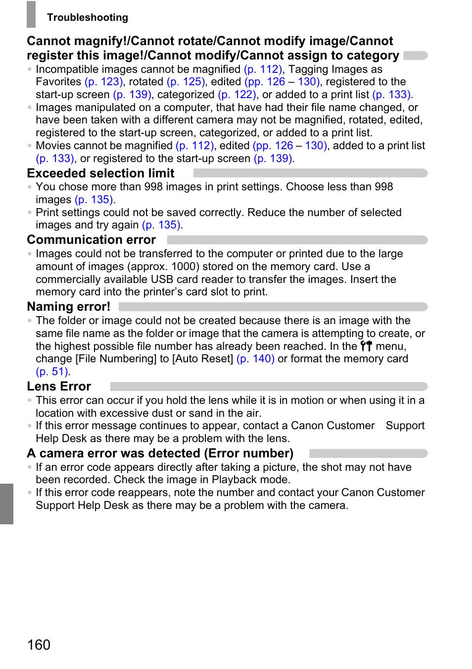 Canon 210 User Manual | Page 160 / 176