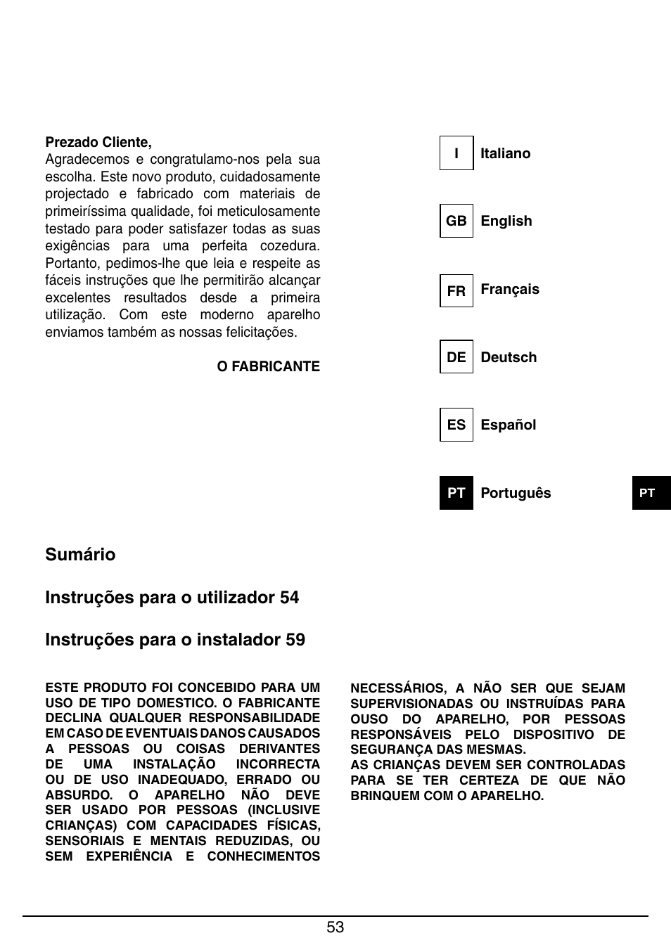 Baumatic BHIW400SS User Manual | Page 54 / 68