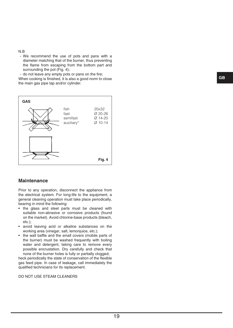 Baumatic BHG112SS User Manual | Page 19 / 76