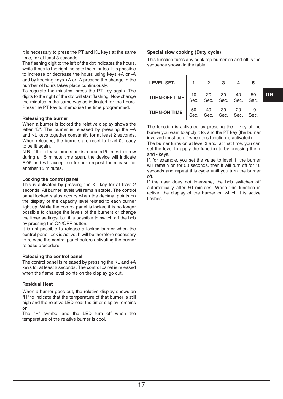 Baumatic BHG400SS User Manual | Page 17 / 76
