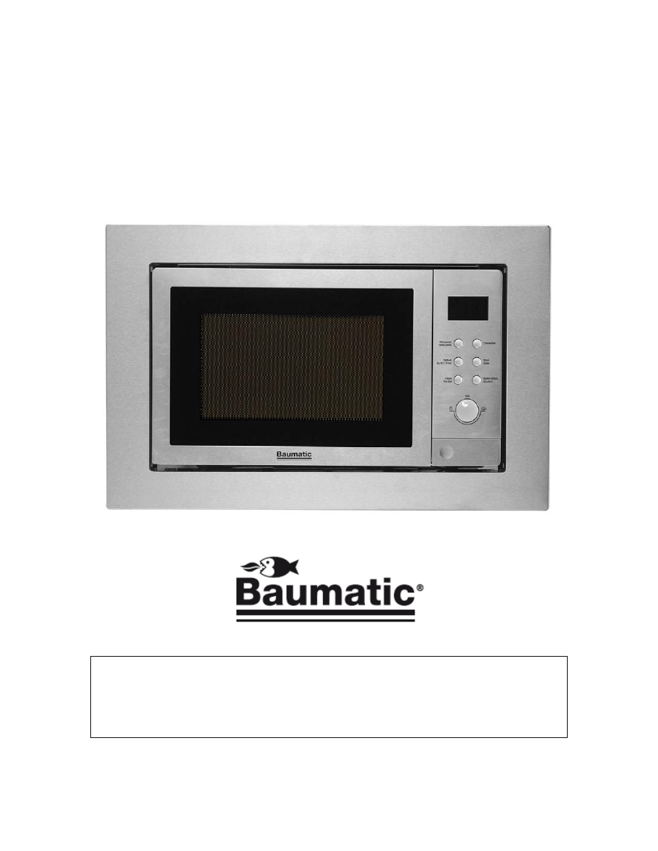 Bmc253ss, User manual for your baumatic, 25 litre combination microwave oven with grill | Baumatic BMC253SS User Manual | Page 2 / 40