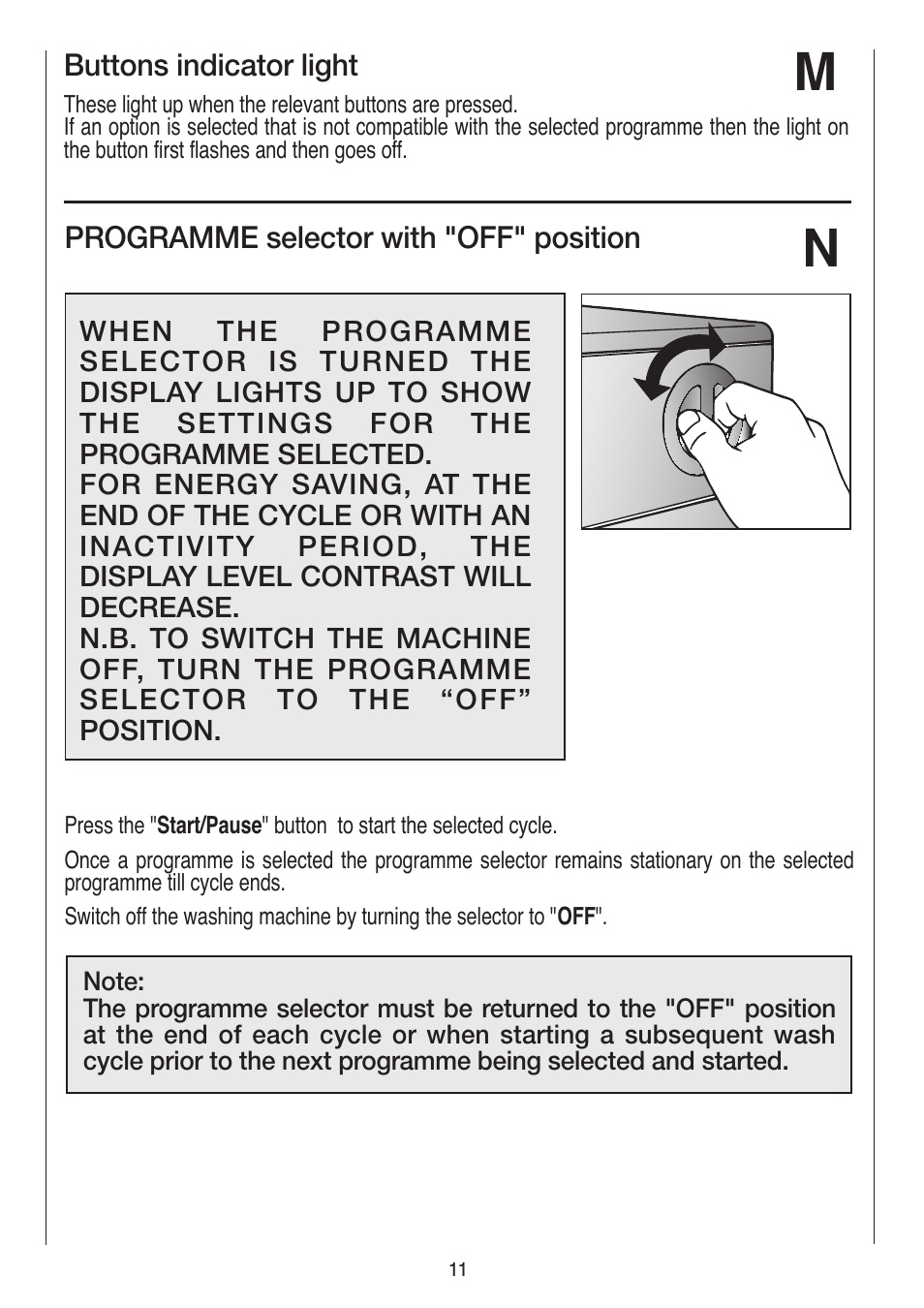 Baumatic BWMI1262DN1 User Manual | Page 11 / 36