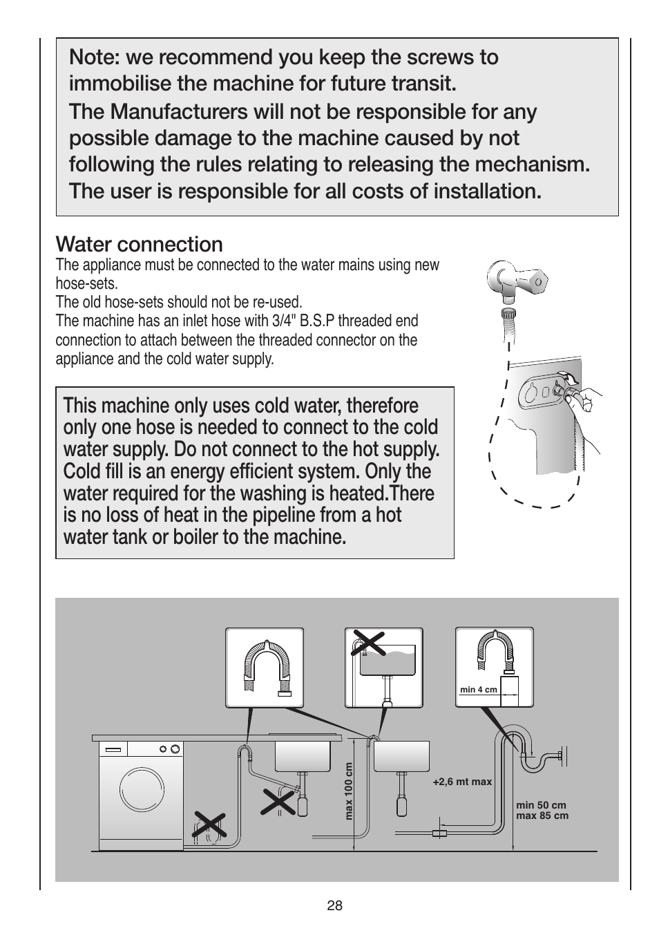 Baumatic BWMI1262DN1 User Manual | Page 28 / 36