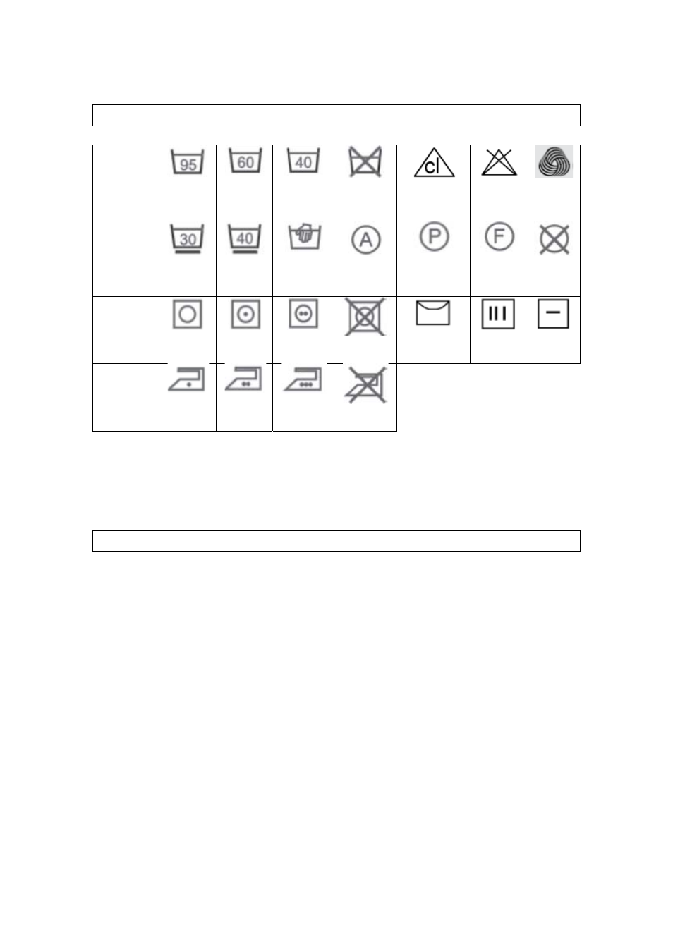 A selection of wash care symbols, Detergents and conditioners | Baumatic BFWM1407W.1 User Manual | Page 13 / 40