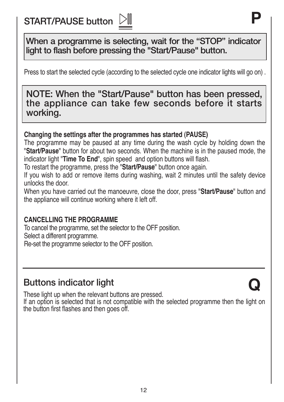 Baumatic BWDI126N User Manual | Page 12 / 40