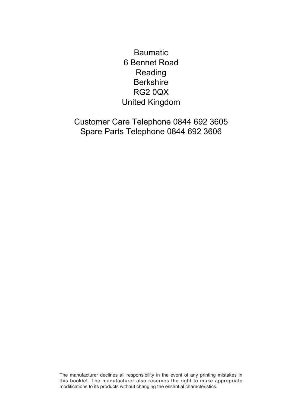 Baumatic BWDI126N User Manual | Page 39 / 40