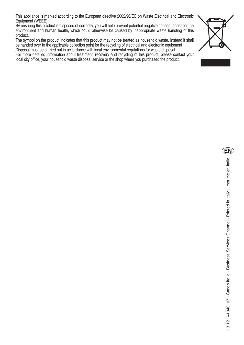 Baumatic BWDI126N User Manual | Page 40 / 40