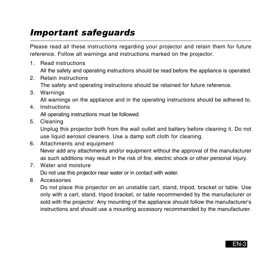 Important safeguards | Canon DC-4381 User Manual | Page 3 / 40