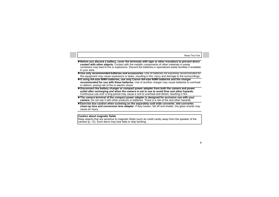 Canon A510 User Manual | Page 11 / 163