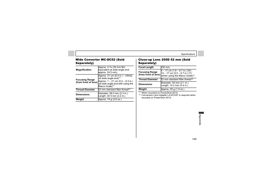 Canon A510 User Manual | Page 151 / 163