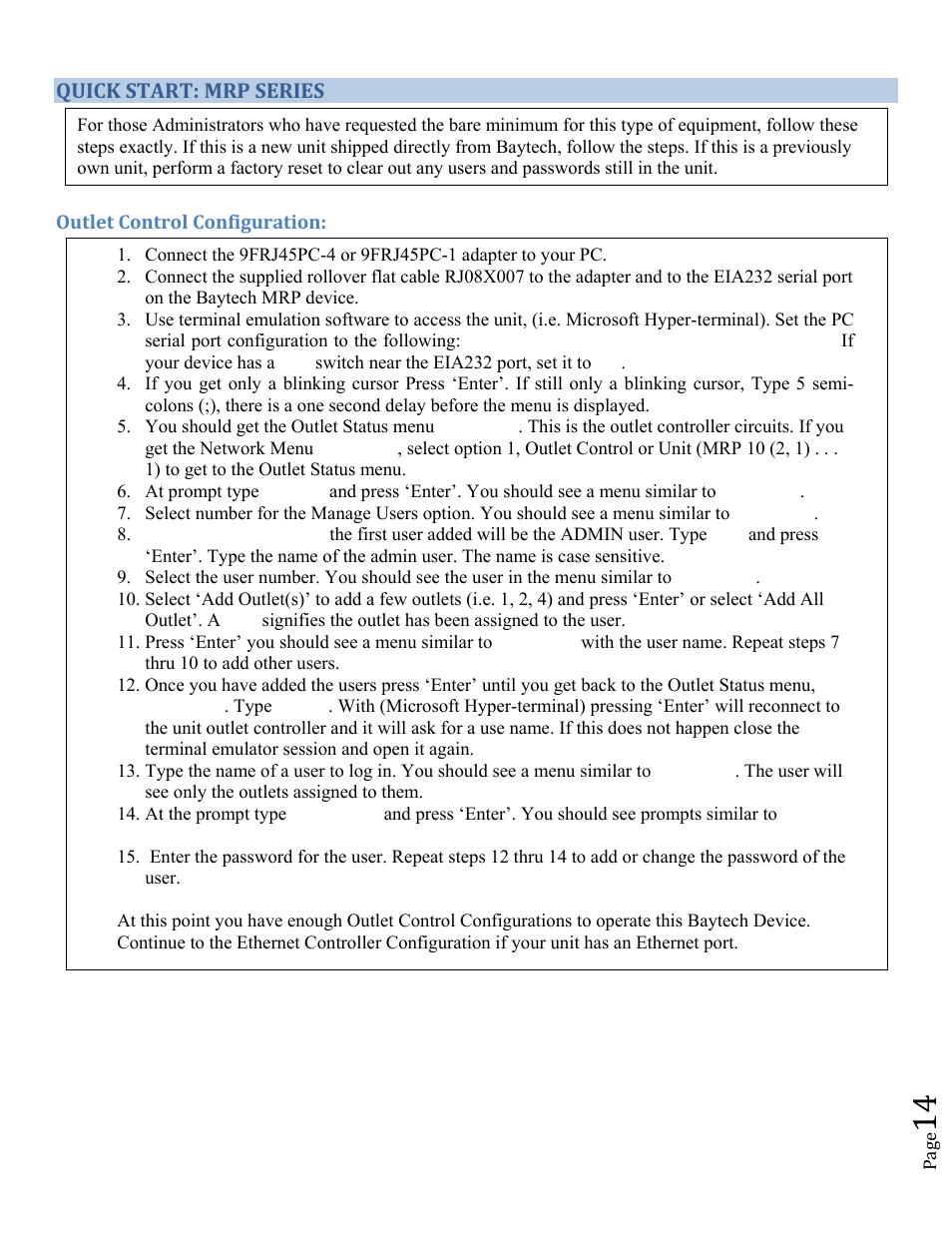 BayTech MRP units 2012 User Manual | Page 14 / 67