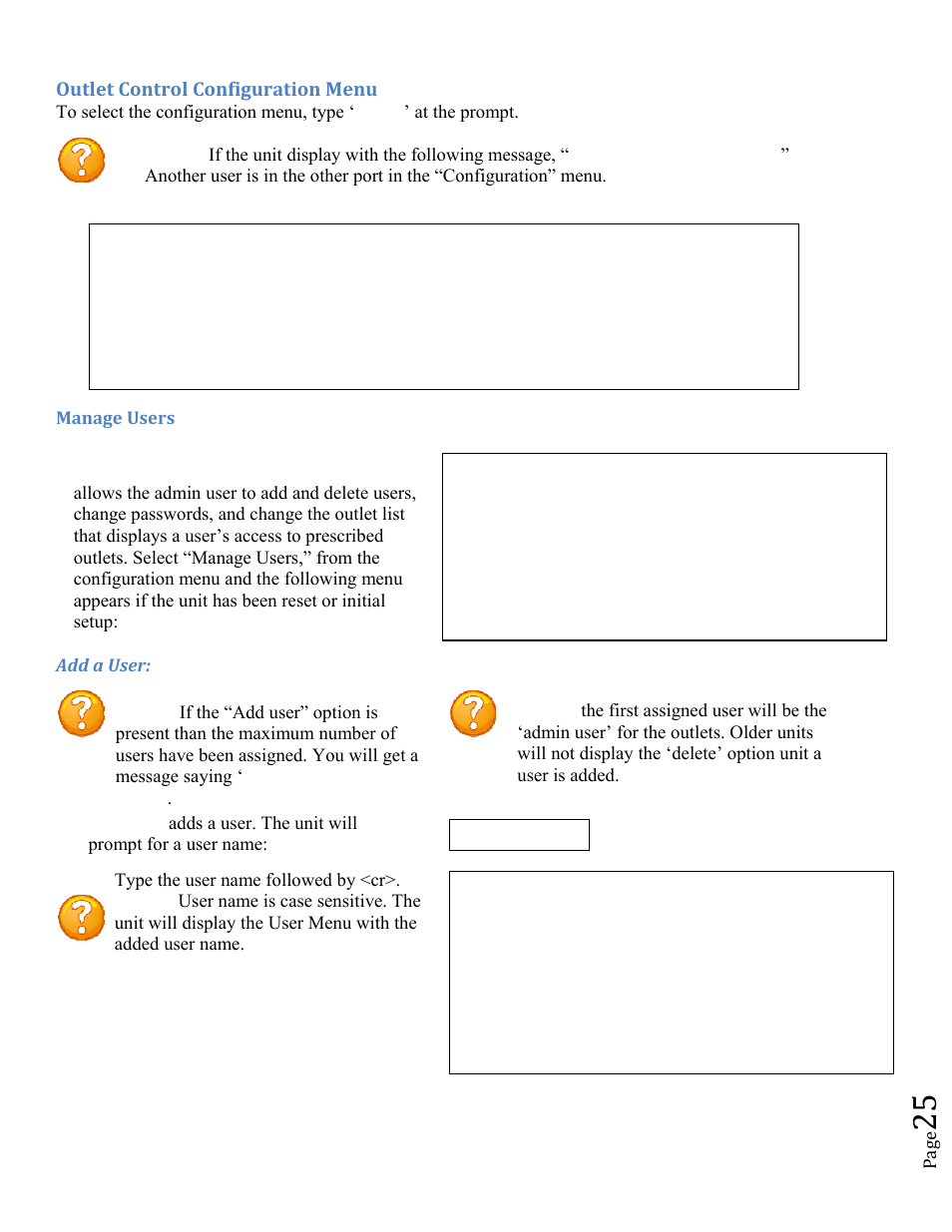 Outlet control configuration menu | BayTech MRP units 2012 User Manual | Page 25 / 67