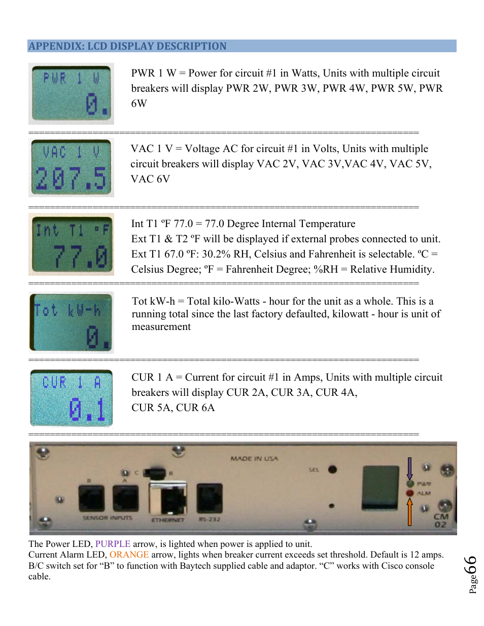 BayTech MRP units 2012 User Manual | Page 66 / 67