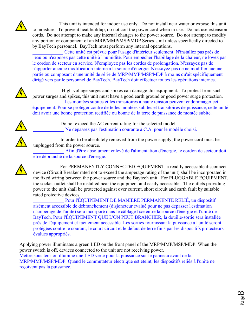 BayTech MRP units 2012 User Manual | Page 8 / 67