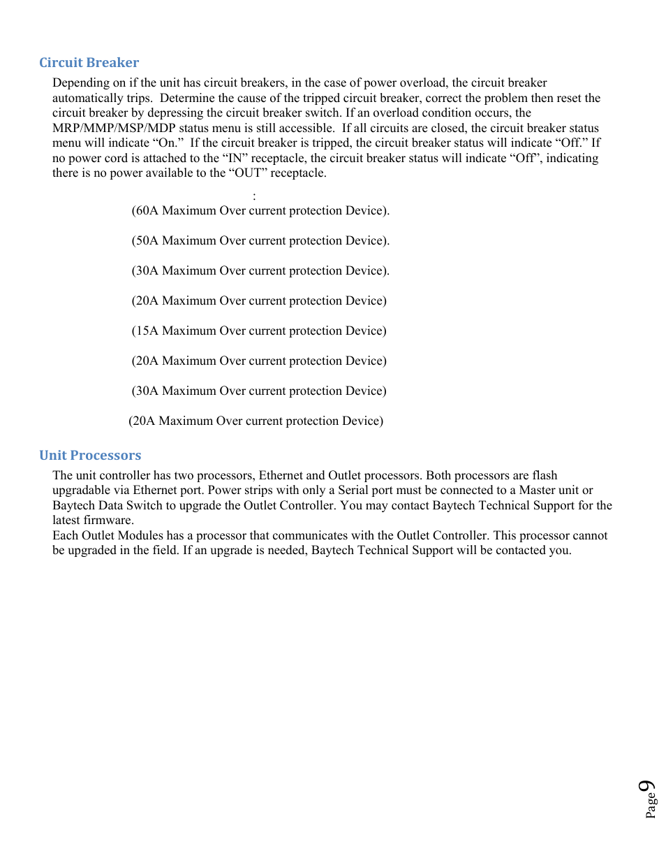BayTech MRP units 2012 User Manual | Page 9 / 67