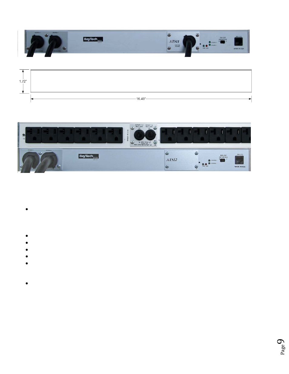 BayTech ATS Power Switching units 2012 User Manual | Page 9 / 24