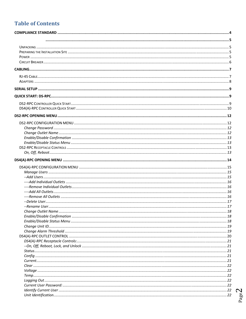 BayTech DS2-RPC 2012 User Manual | Page 2 / 25