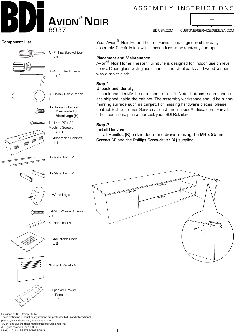 BDI 8937 AVION NOIR User Manual | 5 pages