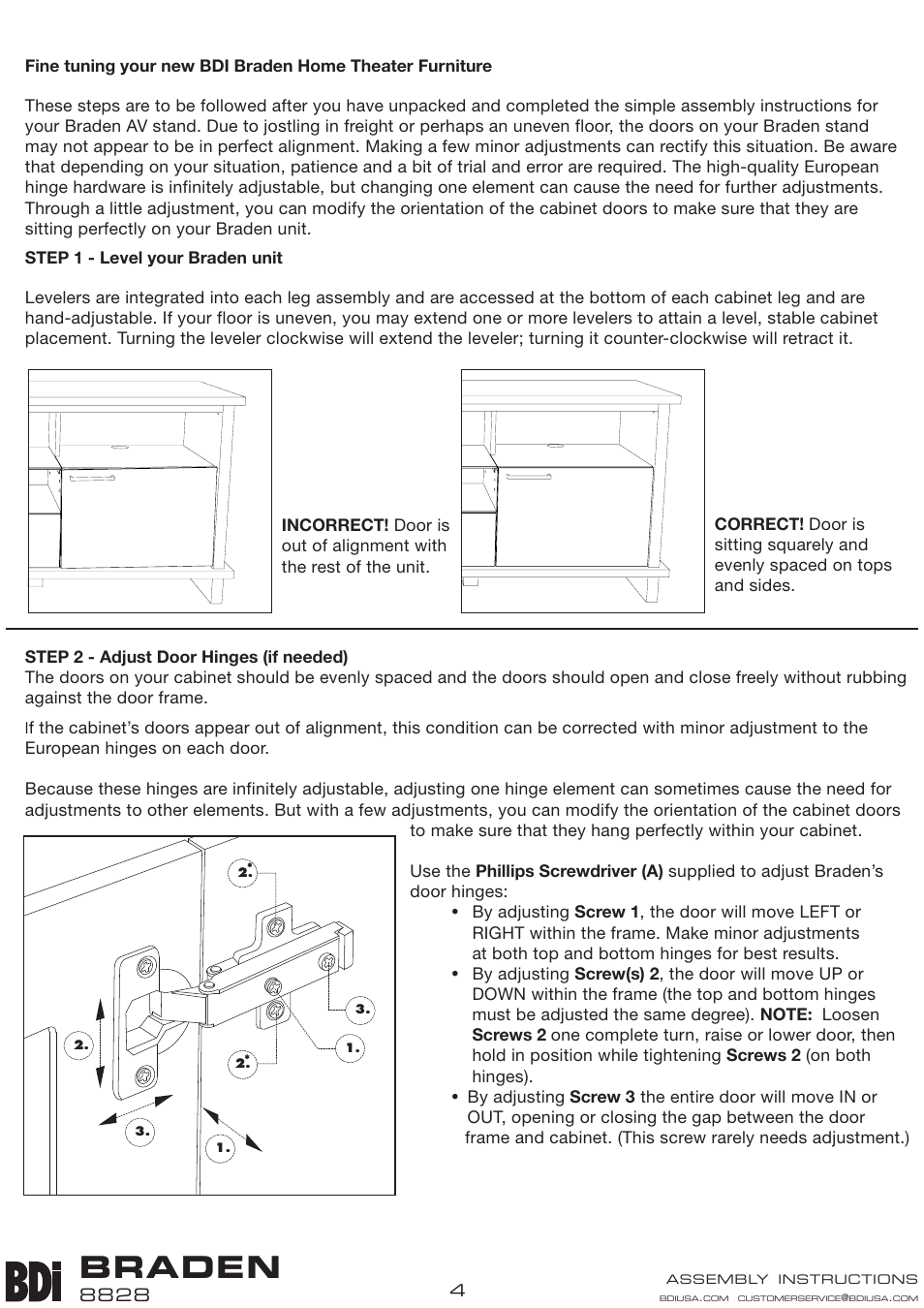 Braden | BDI 8828 BRADEN User Manual | Page 4 / 4