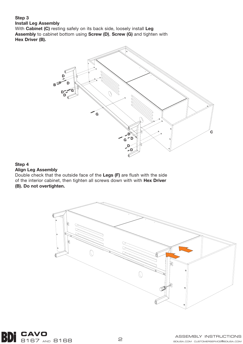Cavo | BDI 8167 CAVO User Manual | Page 2 / 5