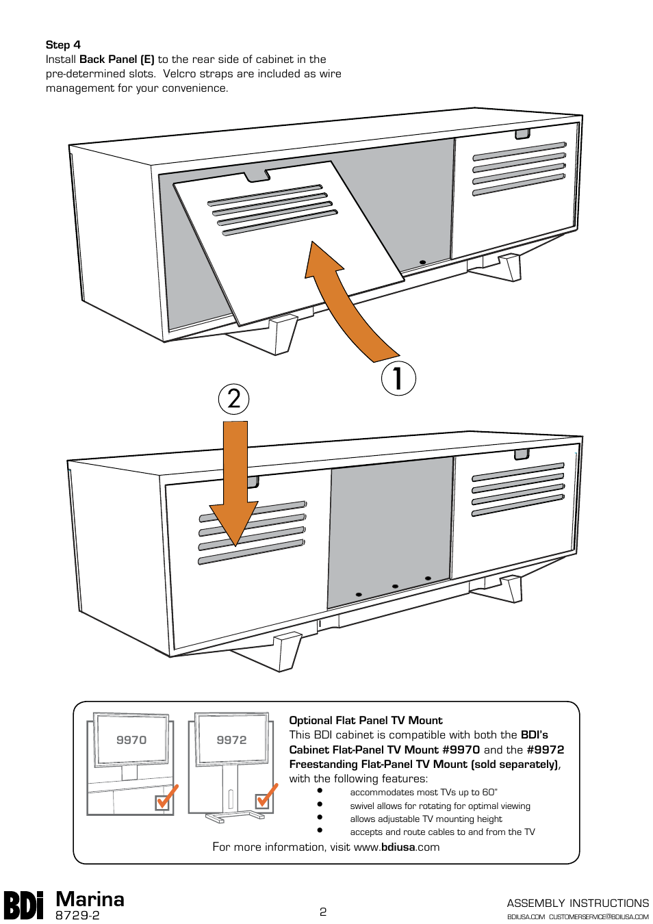 BDI 8729-2 MARINA User Manual | Page 2 / 3