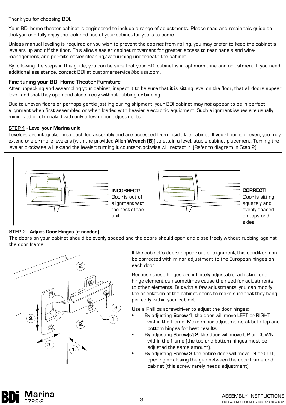 BDI 8729-2 MARINA User Manual | Page 3 / 3