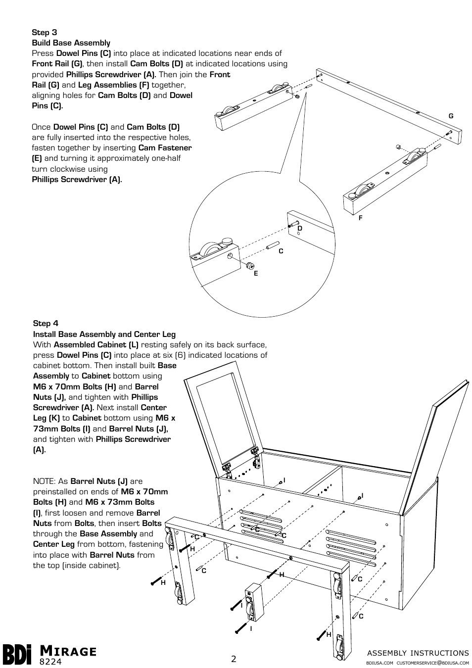 BDI 8224 MIRAGE User Manual | Page 2 / 4